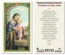 Saint Joseph Oracion a San Jose Laminated Prayer Cards Pack of 25 Spanish picture