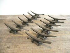 12 Cleat Boat Hooks Handles Pulls Cast Iron Dock Nautical Decor Rustic Finish picture