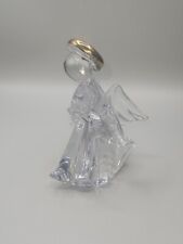 Vintage Art Glass Angel Praying with Gold Halo 5 1/2” picture