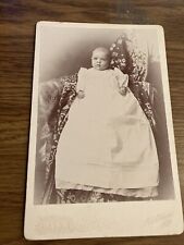 Antique Cabinet Card Photo Babb Studio, Baby Raymond Bishop 8 mos picture