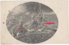 №tas24  WW1. Austro-Hungary photo / K.U.K. soldiers with little dog  puppies picture