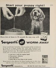 1959 Print Ad Sergeant's Worm-Away Capsules Cocker Spaniel Puppy Richmond,VA picture