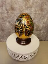 Vintage Satsuma Egg Made in Japan Hand Painted with Gold Accents picture