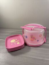 New Tupperware Miniature Toy Cake Taker And Plates Set Mattel Barbie picture