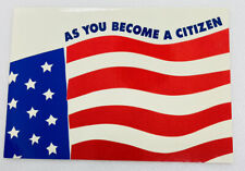 Vintage Hallmark Greetin Card American Flag “As You Become A Citizen” Themed P1 picture