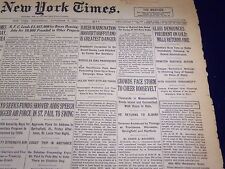 1932 NOVEMBER 2 NEW YORK TIMES - CROWDS CHEER ROOSEVELT - NT 4108 picture
