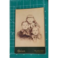 Antique Victorian Cabinet Card Shaw Children Siblings Grier Philadelphia picture