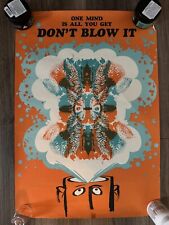 Vintage 1969 DOD Anti Drug Poster Aprx 18x26  Weed Acid Hippie Psychedelic picture