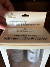 Bitburger Premium Pils Brewery SALT & PEPPER Shaker Set w/ WOOD Stand picture