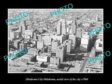 OLD 8x6 HISTORIC PHOTO OF OKLAHOMA CITY OK AERIAL VIEW OF THE CITY c1960 picture