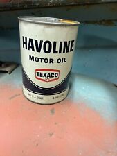 Vintage Texaco Havoline Motor Oil 1qt Can Full picture