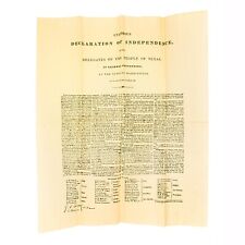 Texas Declaration of independence from Mexico Document 1836 Reproduction picture