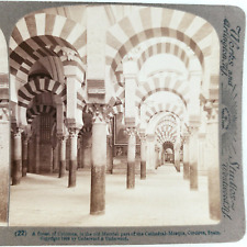 Cordoba Mosque Cathedral Columns Stereoview c1902 Underwood Spain Church B1706 picture
