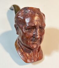 Antique Louis Lamberthod Figural Pipe Franklin Delano Roosevelt FDR Briar, RARE picture