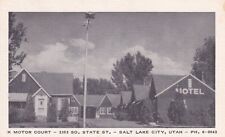 Postcard UT Salt Lake City Utah K Motor Court 2183 So State Street c1955 H22 picture