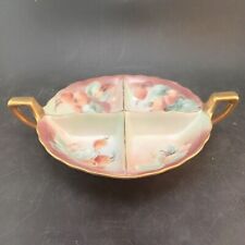 Antique Reinhold Schlegelmilch RS Prussia Porcelain Divided Candy Fish Bowl OBO picture