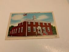 Radford, Virginia ~ U.S. Post Office - Man- Flag-Unposted Linen Vintage Postcard picture