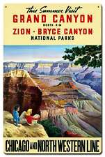 VINTAGE STYLE METAL SIGN Visit Grand Canyon Zion Bryce  16 X 24 picture