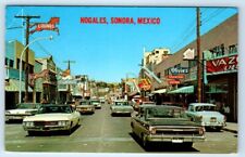 NOGALES street scene classic cars Sonora MEXICO 1971 Postcard picture