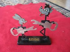 Vintage Soviet Rusian Bottle Wolf and Hare With Guitar USSR 1970's 
