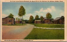 Postcard Lincoln's New Salem State Park Illinois Advertising 1934 CURT TEICH picture