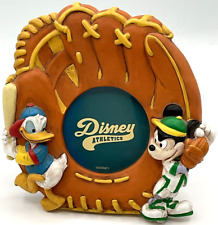 Disney Athletics Picture Frame Donald Duck Mickey Mouse Baseball Mitt Batter Up picture