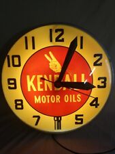 Vintage Kendall Motor Oil lollipop clock Swihart Products glass face WORKS picture