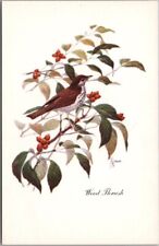 c1960s Artist-Signed FRANCIS LEE JAQUES Bird Postcard 
