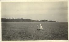 RPPC Sailboat Bahia Florida? Keys? 1904-1918 unused real photo postcard picture