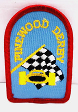 NEW VTG PINEWOOD DERBY PATCH CHECKERED FLAG picture
