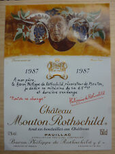 1987 150cl MAGNUM wine label chateau Mouton Rothschild wine label Hans Erni picture