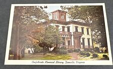 Postcard Confederate Memorial Library Last Confederate Capitol Danville,Virginia picture