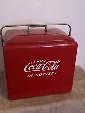 🧩Vintage 1950’s Metal Cavalier Coca-Cola Cooler picture