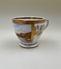 Antique Paris Porcelain Scenic Handpainted Cup with Vue du Pont des Arts Scene picture
