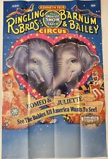Vintage 1993 Ringling Bros Barnum & Bailey Romeo & Juliette Circus Poster picture