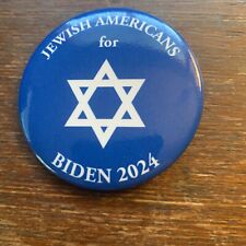 2024 Jewish Americsns For Biden Political Campaign Pinback Button   picture