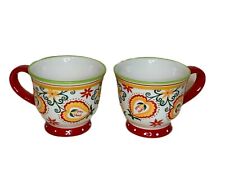 Threshold Naomi Floral Stoneware Coffee Tea Mug Cup Set of 2 picture