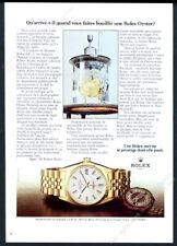 1973 Rolex Day Date watch boiling experiment photo vintage print ad picture