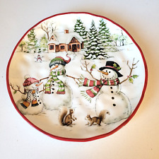 Snowman Dinner Plate Christmas Server Albertsons Decor 10