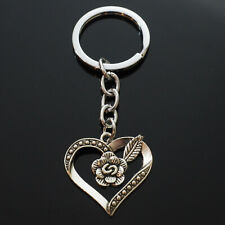 The Flower of My Heart Beautiful Rose Keychain Love Forever Gift Key Chain Ring picture
