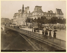L.P. France, Paris, L'Hôtel de Ville Vintage Albumen Print Album Print picture