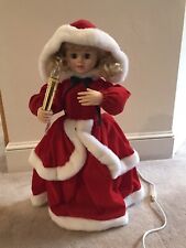 Vintage Telco MOTION Animated Christmas Victorian Lady In Red w/original handtag picture