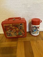 Vintage 1986 Walt Disney Duck Tales Red Lunch Box & Thermos  picture