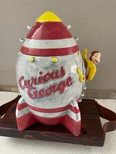 Curious George Cookie Jar Vintage 1998 Spaceship Vandor Rocket Ship LARGE picture