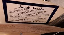 EXTREMELY RARE, ANTIQUE, ADVERTISING FAN, JACOB JACOBS STATIONERY, EASTON, PA. picture