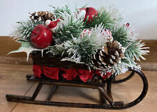 Gorgeous Vintage Christmas Around The World Peppermint Sleigh Decoration 54-175 picture
