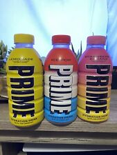 3 Rare 12oz Prime Hydration Bottles Lemonade, Strawberry Banana, And Iced Pop ￼ picture
