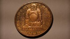 ZODIAC AQUARIUS THE WATER BEARER LUCKY BUDDHA GOOD LUCK MEDAL TOKEN COLLECTIBLE picture