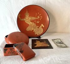Antique Asian Lacquer Items Excellent Quality picture
