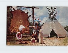 Postcard Kiowa Plains American Indians, Indian City USA, Anadarko, Oklahoma picture